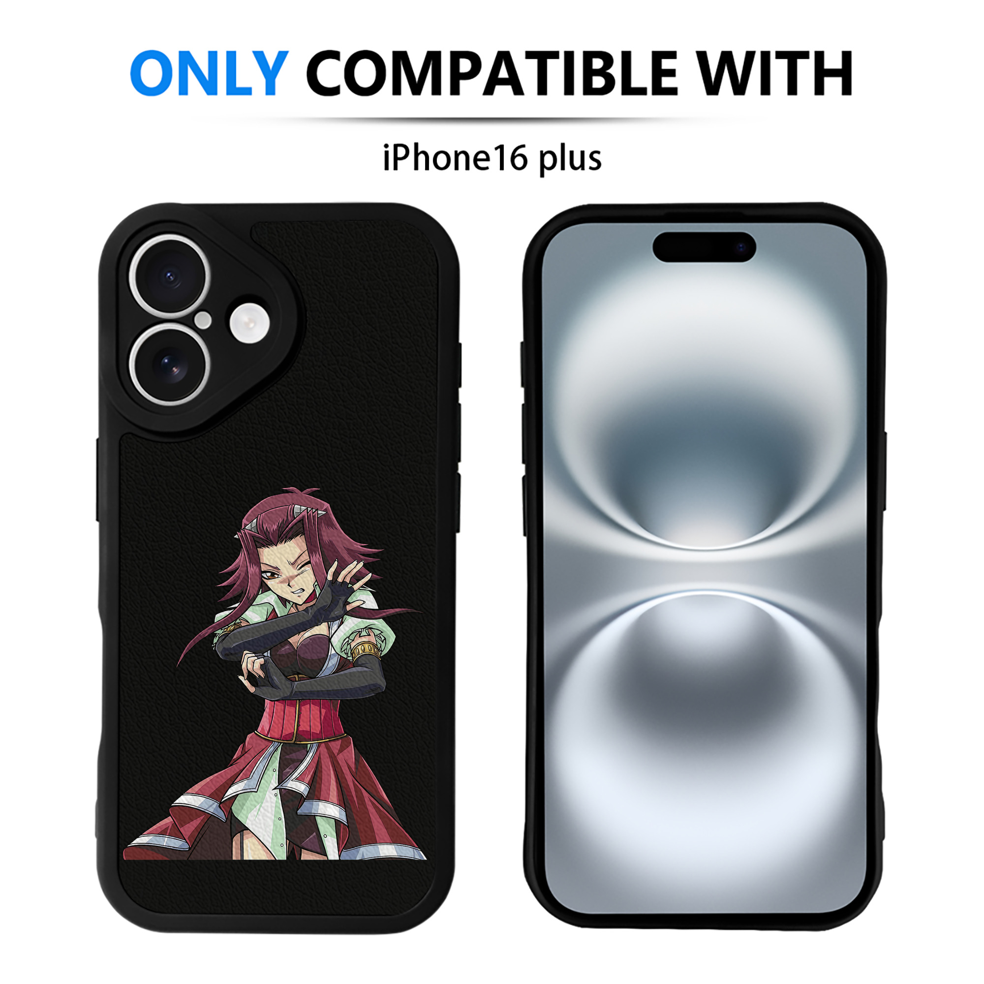 （画像用） 遊☆戯☆王 Yu-Gi-Oh! 【iPhone 16シリーズ対応】シリコンスマホケース（レザー調） 材質：シリコン
